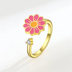 Rotatable Flower Ring for Women - Fashion Personality