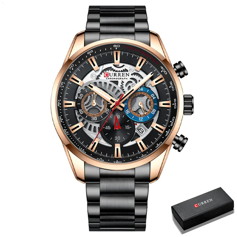 Men's Waterproof Multifunctional Quartz Business Watch